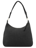 Black Tessuto Leather Shoulder Bag