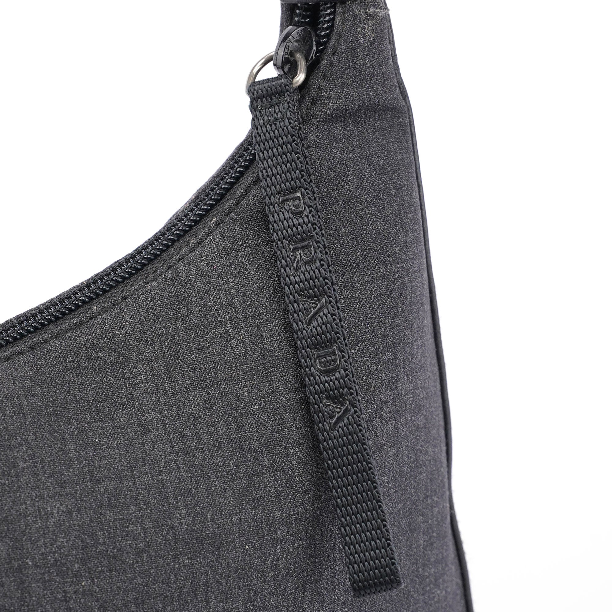 Black Tessuto Leather Shoulder Bag