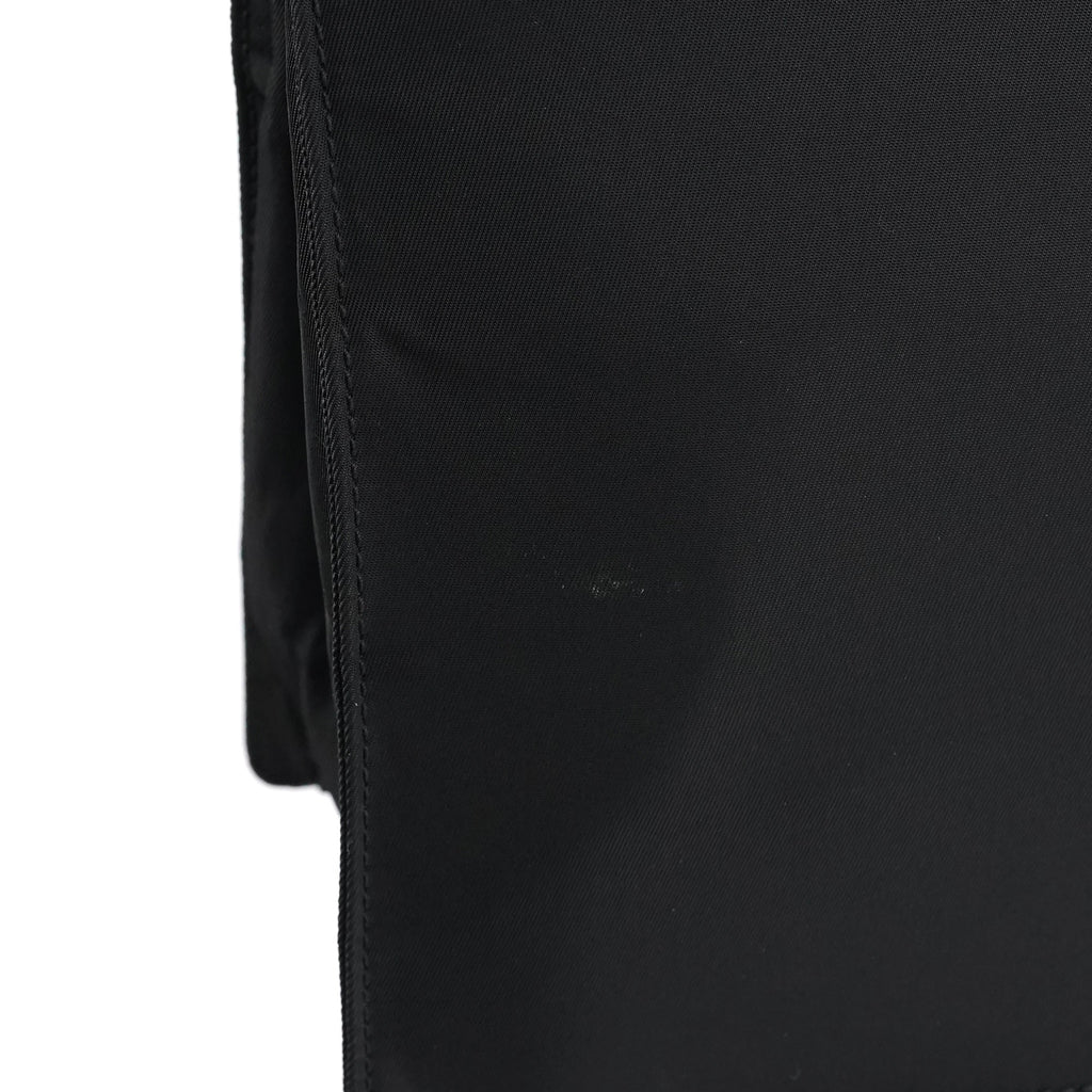 Black Tessuto Metal Nylon Top Handle Bag