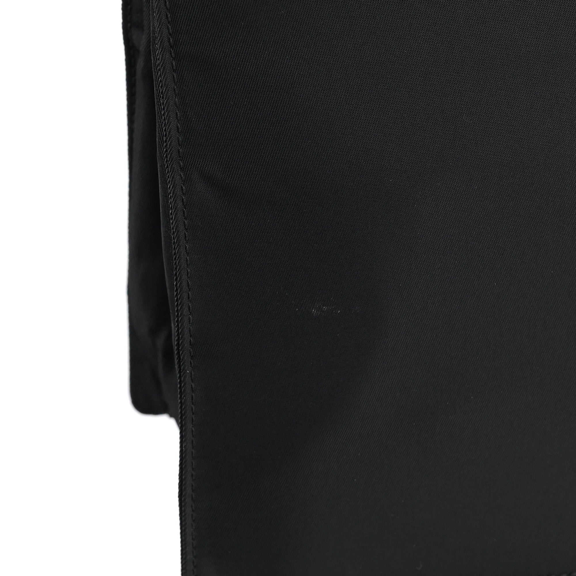 Black Tessuto Metal Nylon Top Handle Bag