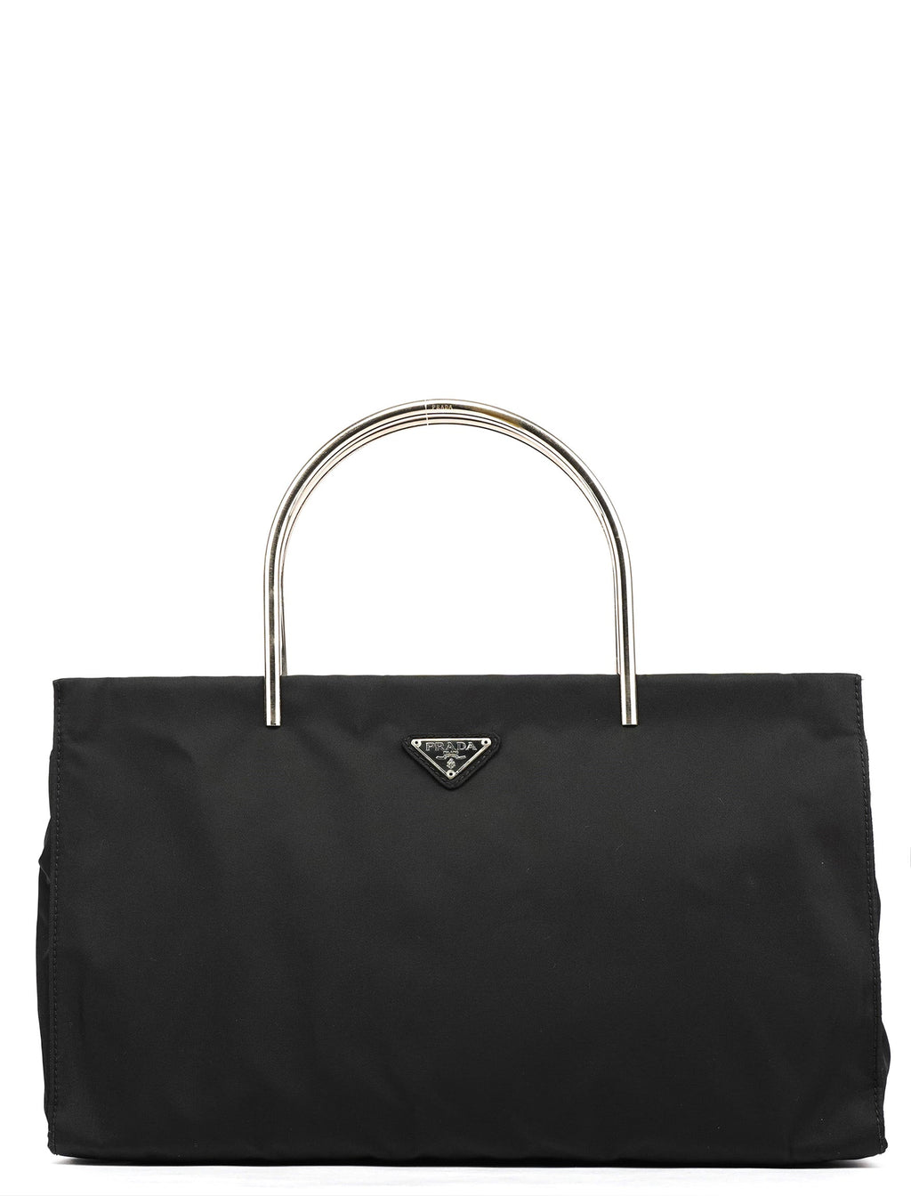 Black Tessuto Metal Nylon Tote Bag