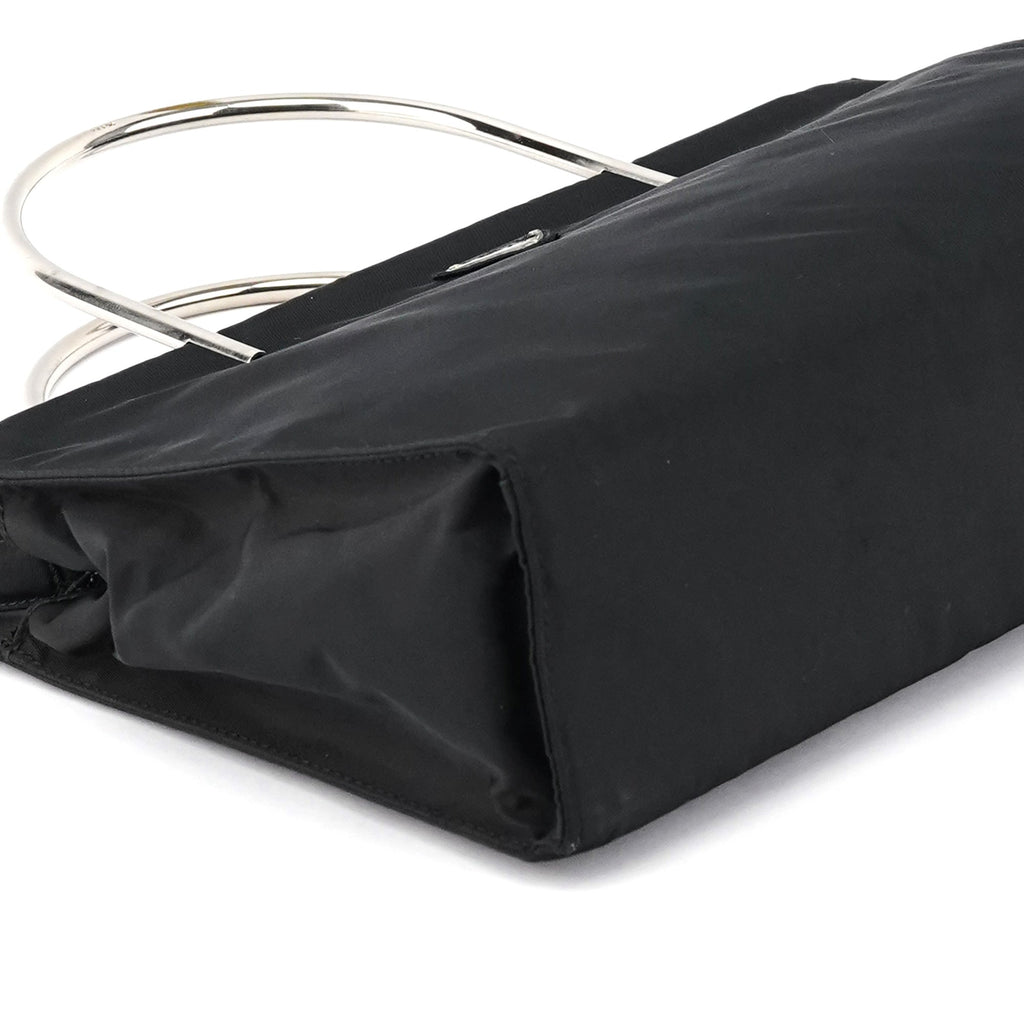 Black Tessuto Metal Nylon Tote Bag