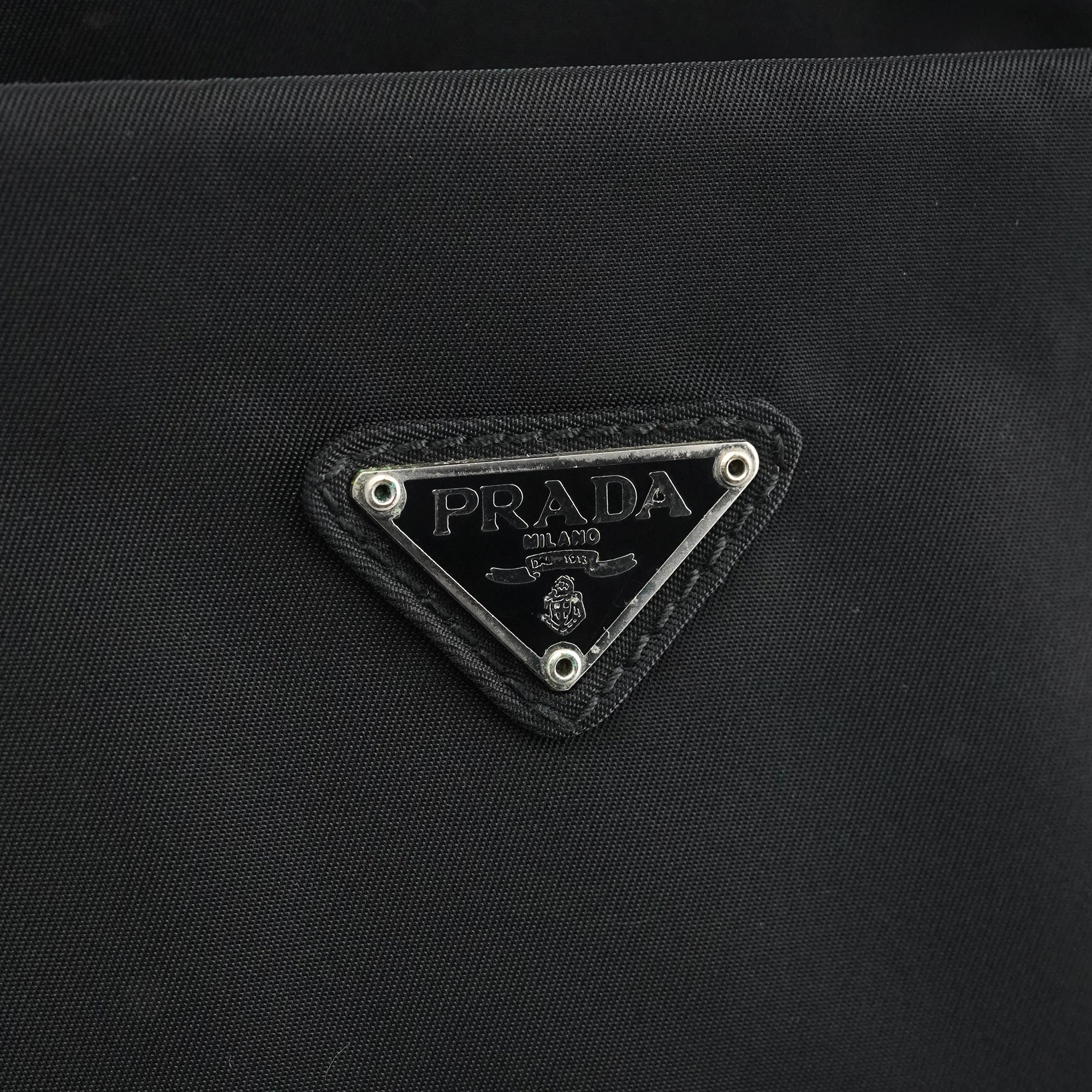 Black Tessuto Metal Nylon Tote Bag