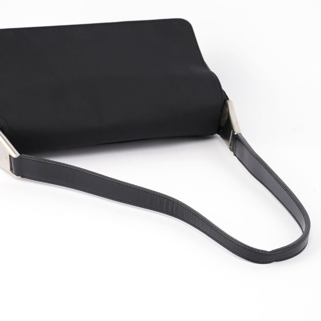 Black Tessuto Metal Shoulder Bag