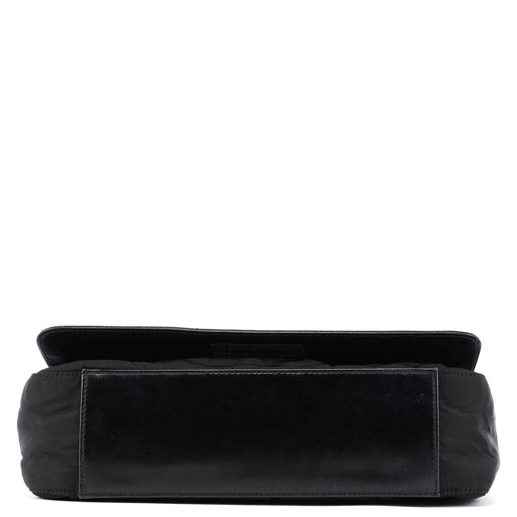 Black Tessuto Metal Shoulder Bag