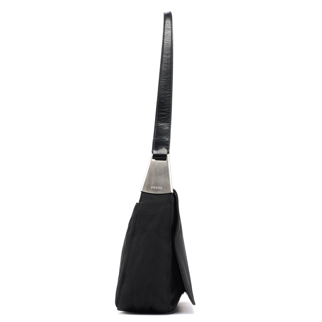 Black Tessuto Metal Shoulder Bag