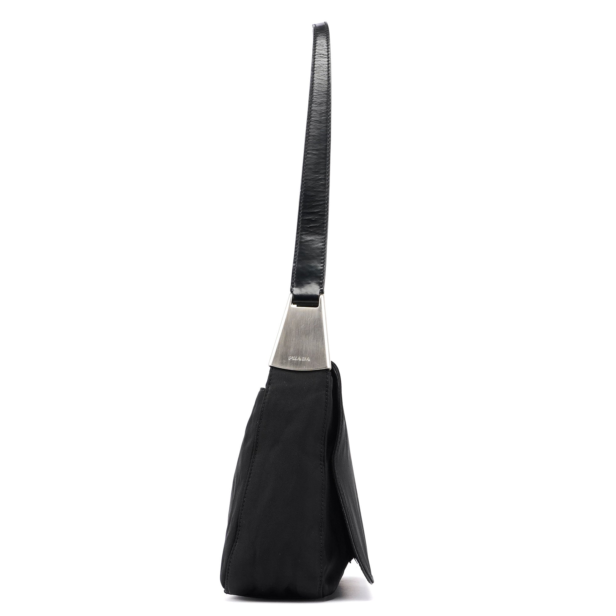 Black Tessuto Metal Shoulder Bag