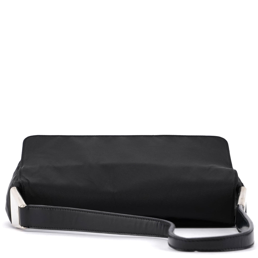 Black Tessuto Metal Shoulder Bag