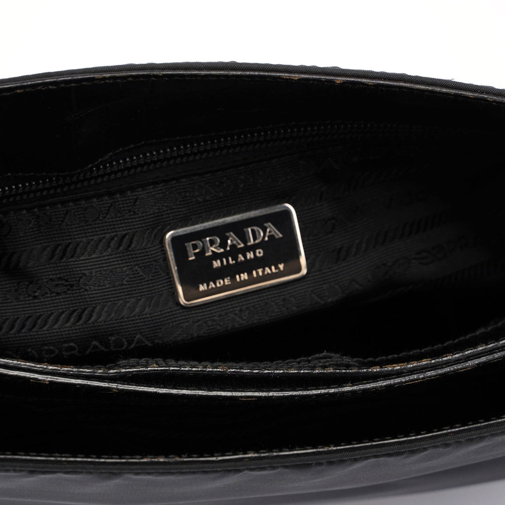 B8434 Black Tessuto Metallo Croc Shoulder Bag