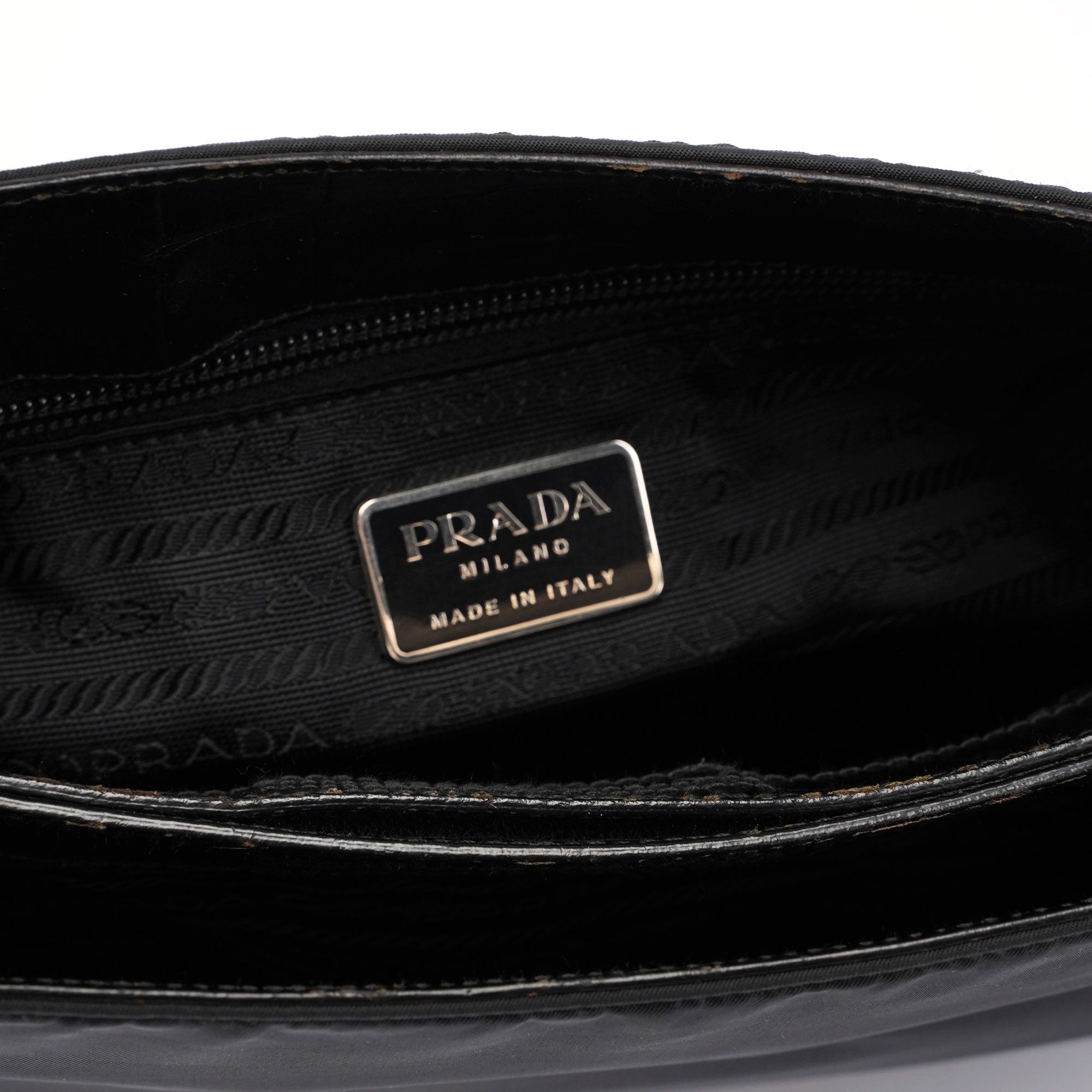 B8434 Black Tessuto Metallo Croc Shoulder Bag