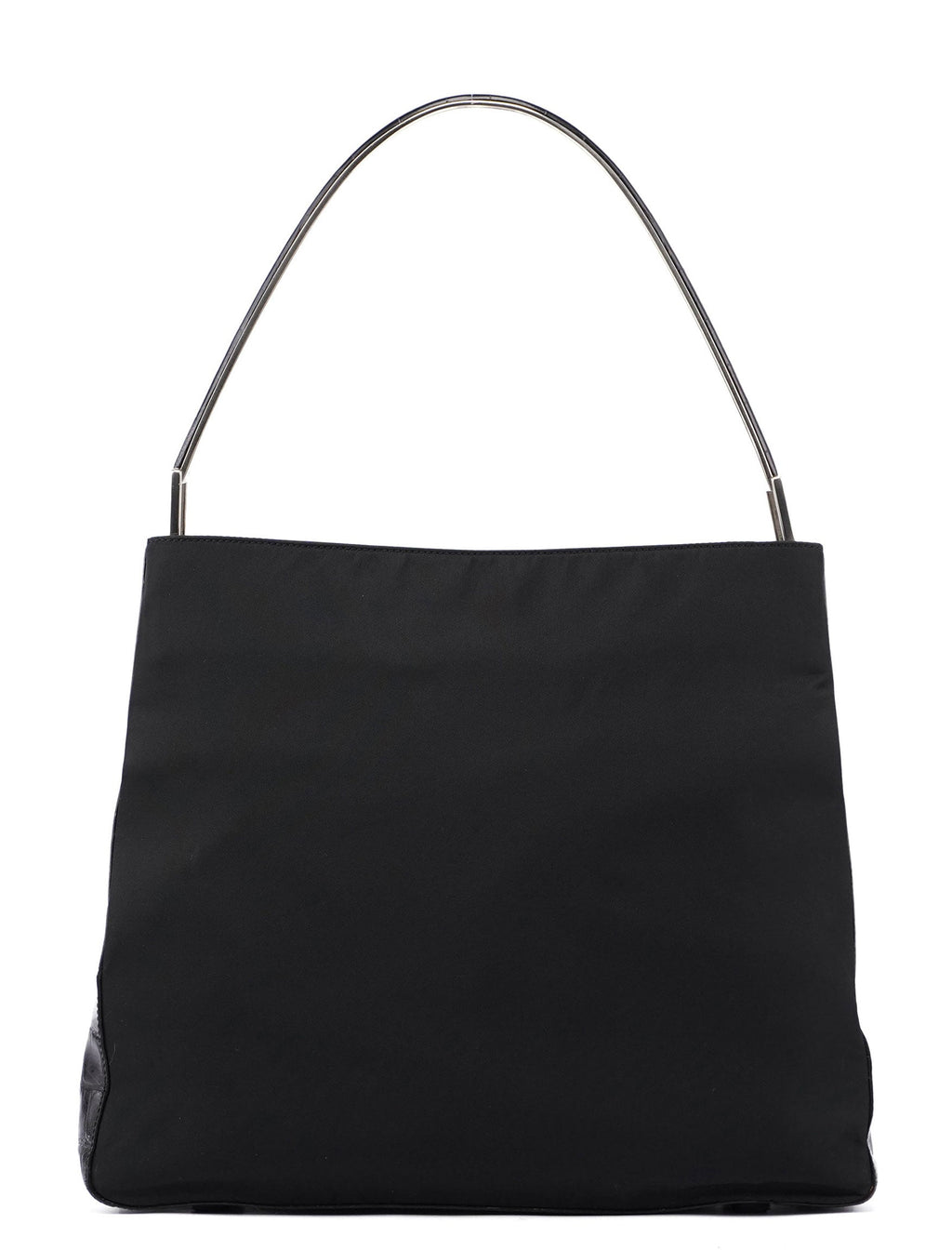 B8434 Black Tessuto Metallo Croc Shoulder Bag