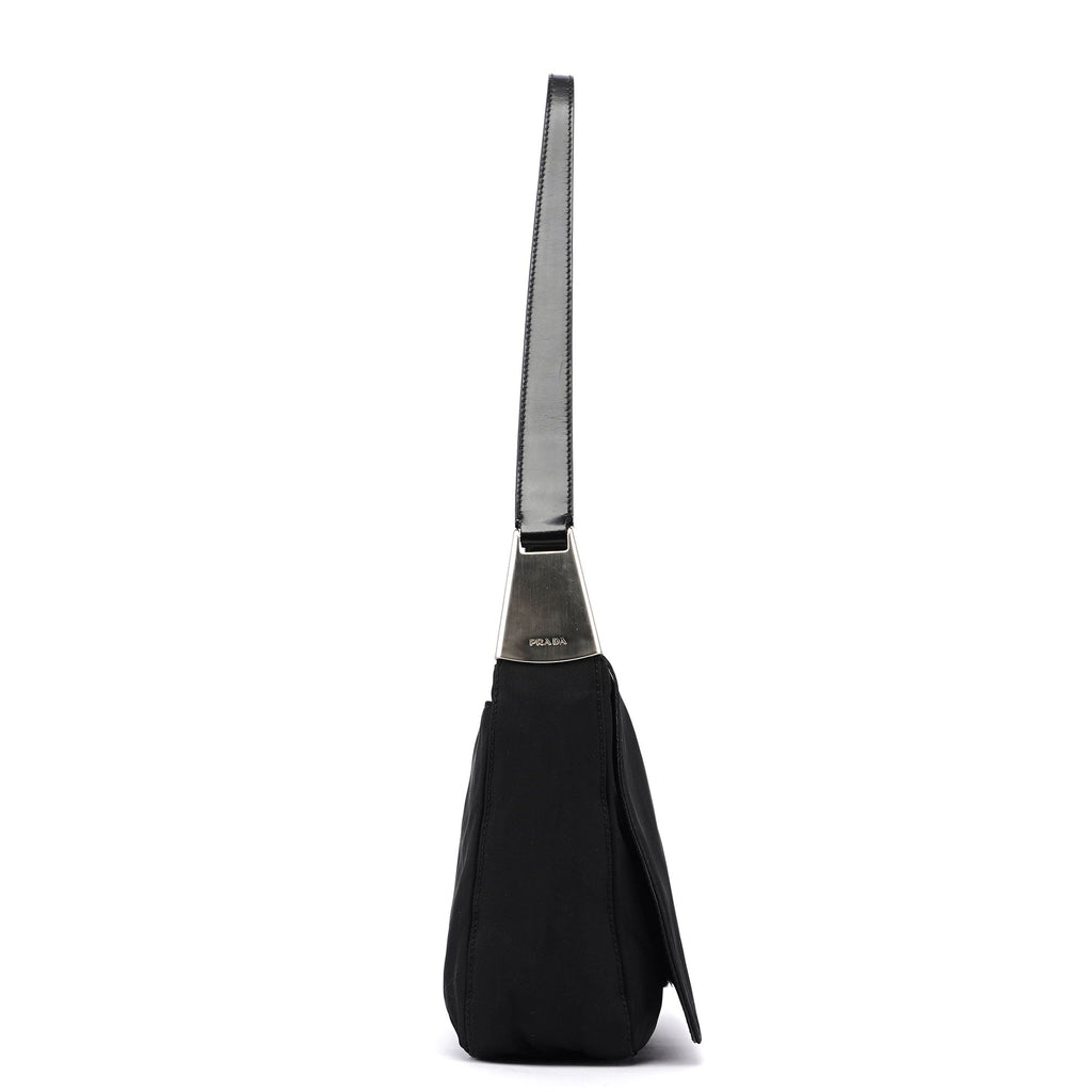 Black Tessuto Metallo Hobo Bag