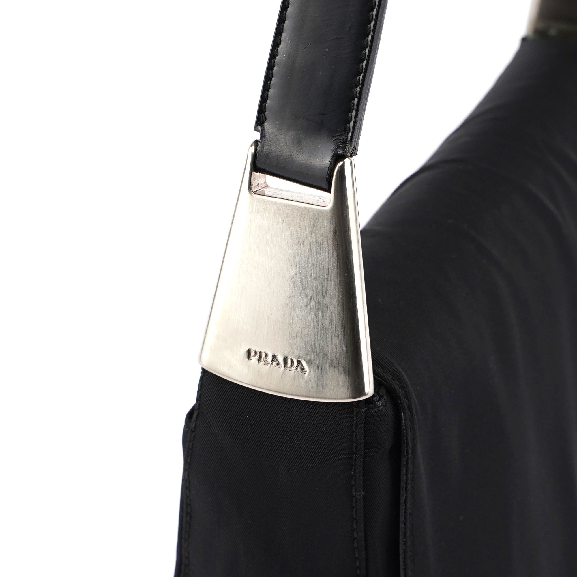 Black Tessuto Metallo Hobo Bag