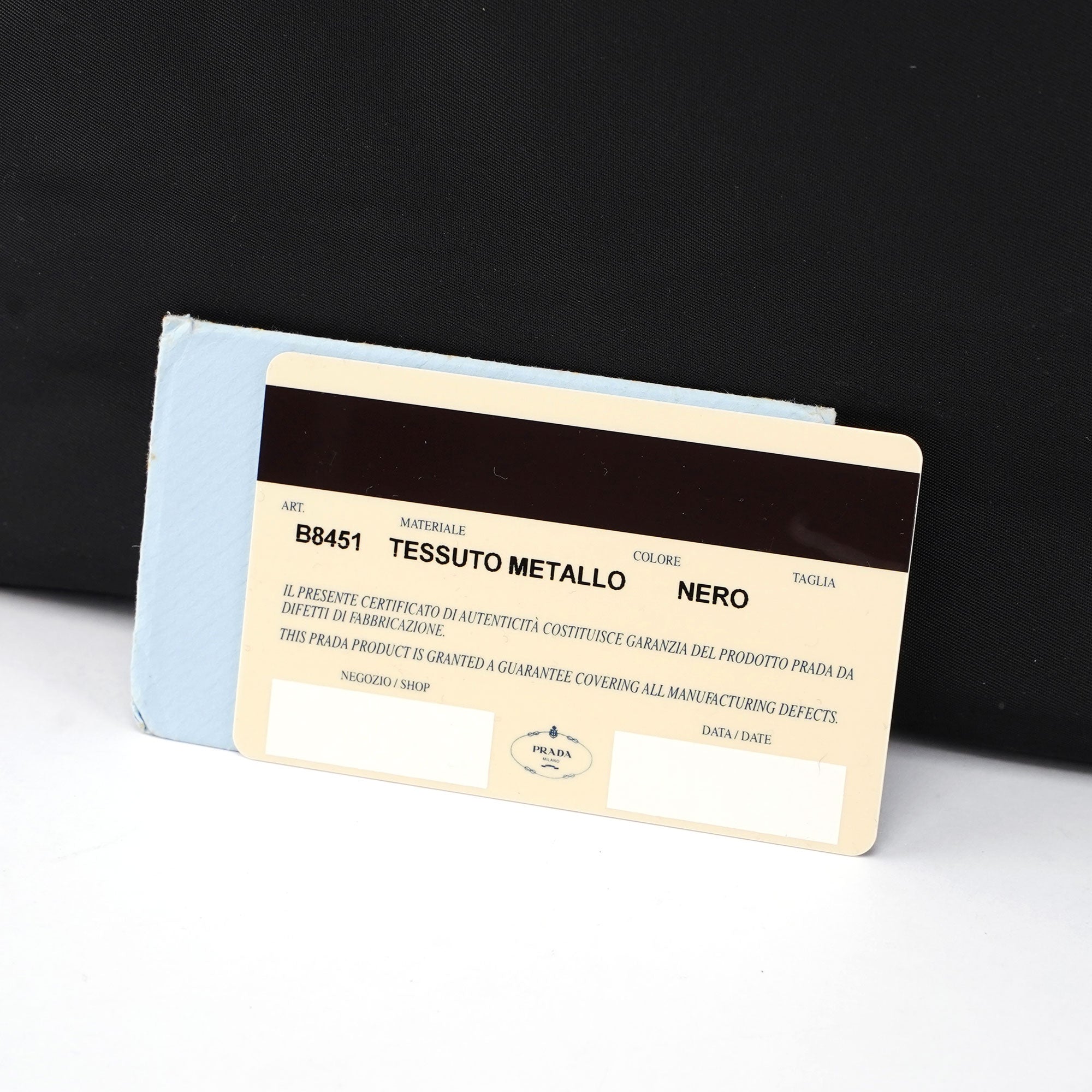 Black Tessuto Metallo Shoulder Bag