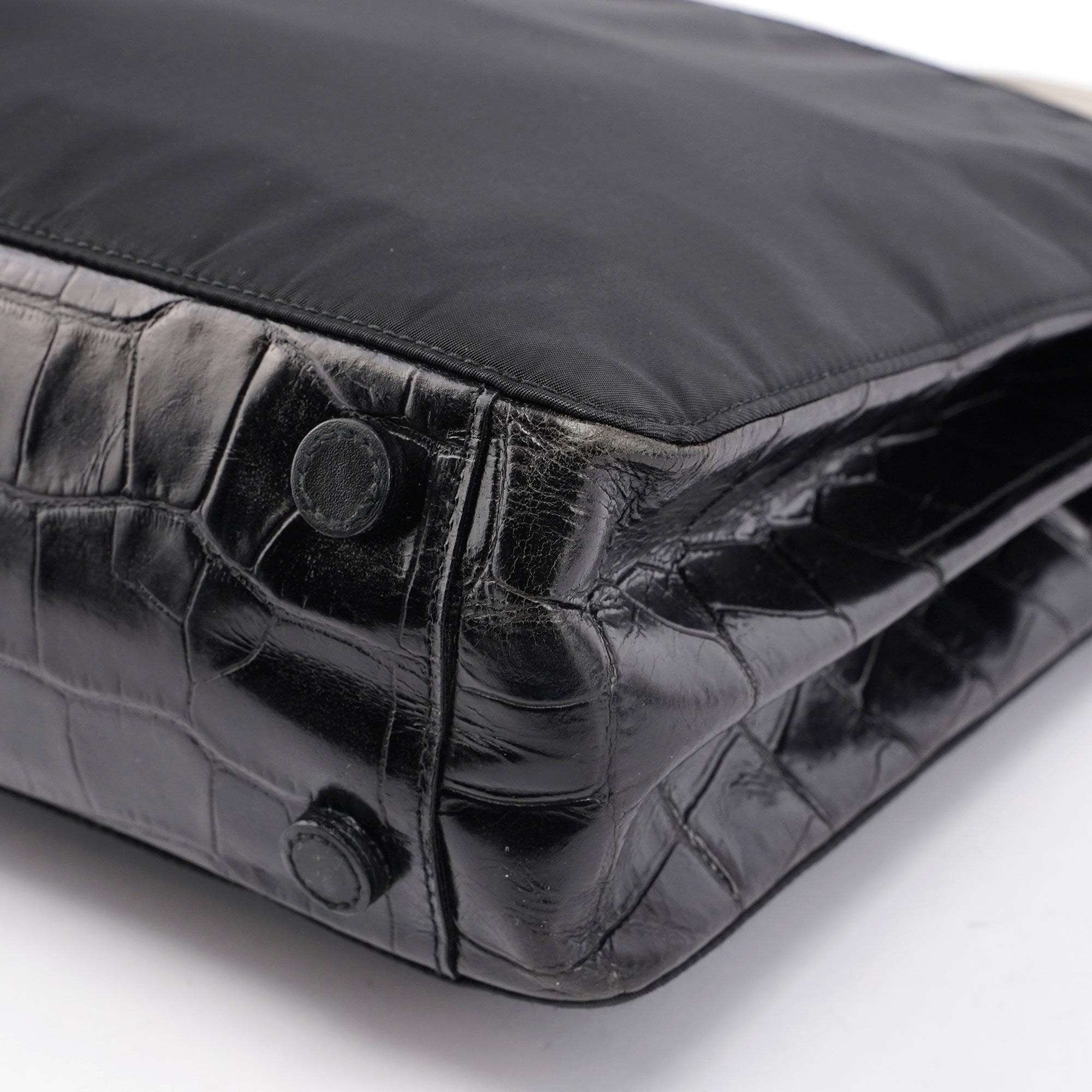 Black Tessuto Metallo Shoulder Bag