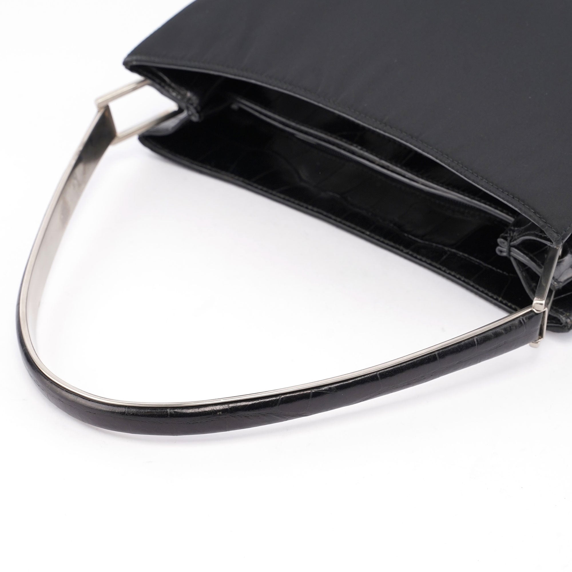 Black Tessuto Metallo Shoulder Bag