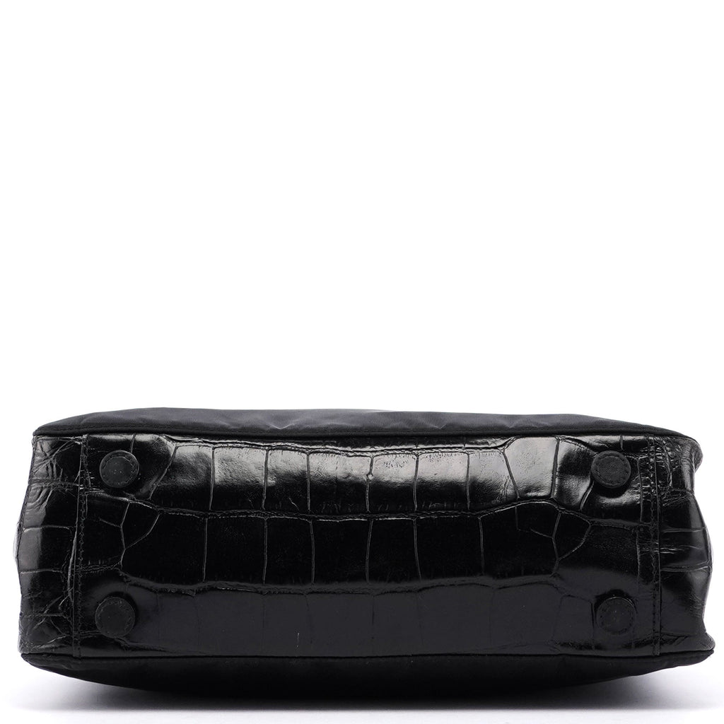 Black Tessuto Metallo Shoulder Bag