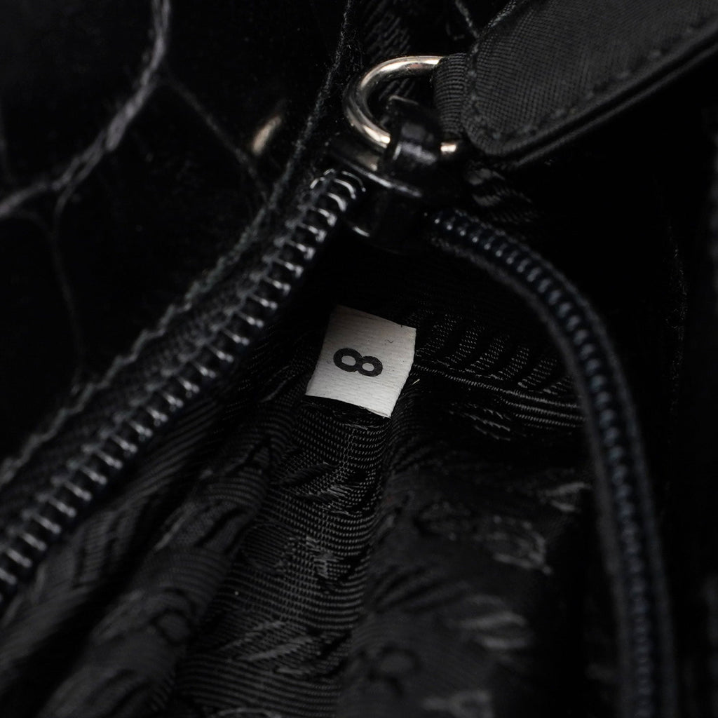 Black Tessuto Metallo Shoulder Bag