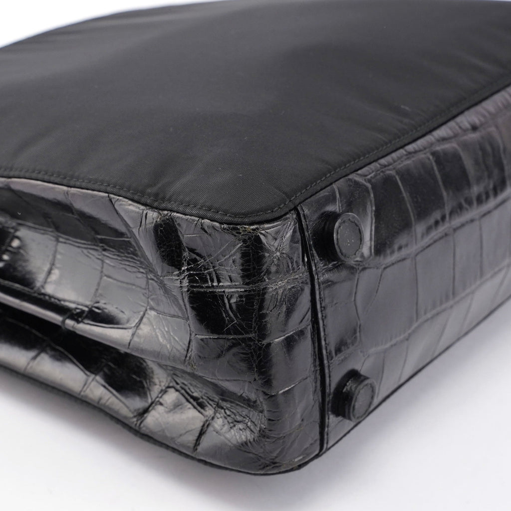 Black Tessuto Metallo Shoulder Bag