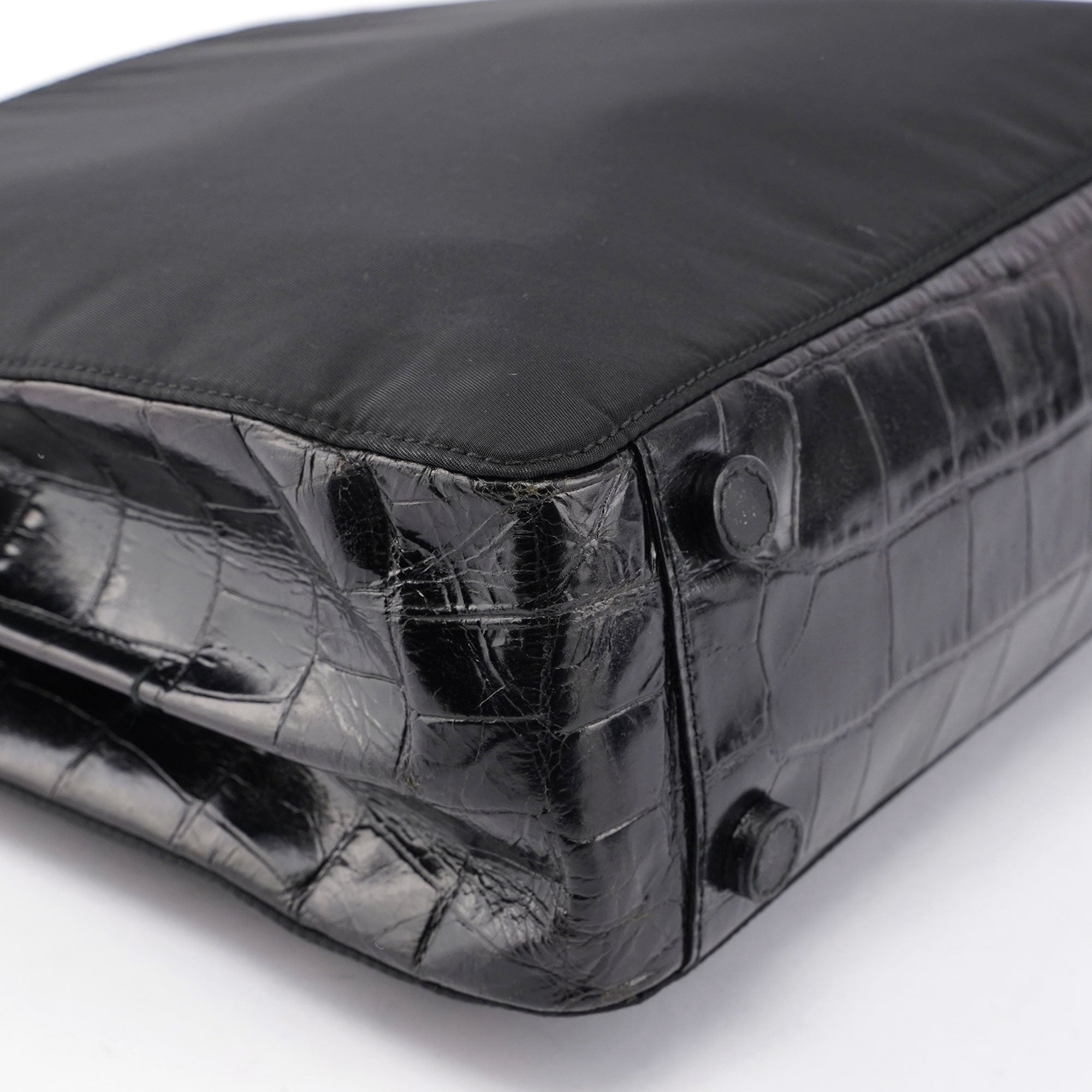 Black Tessuto Metallo Shoulder Bag