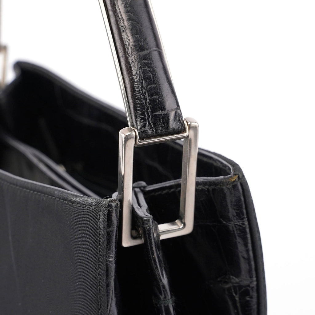 Black Tessuto Metallo Shoulder Bag