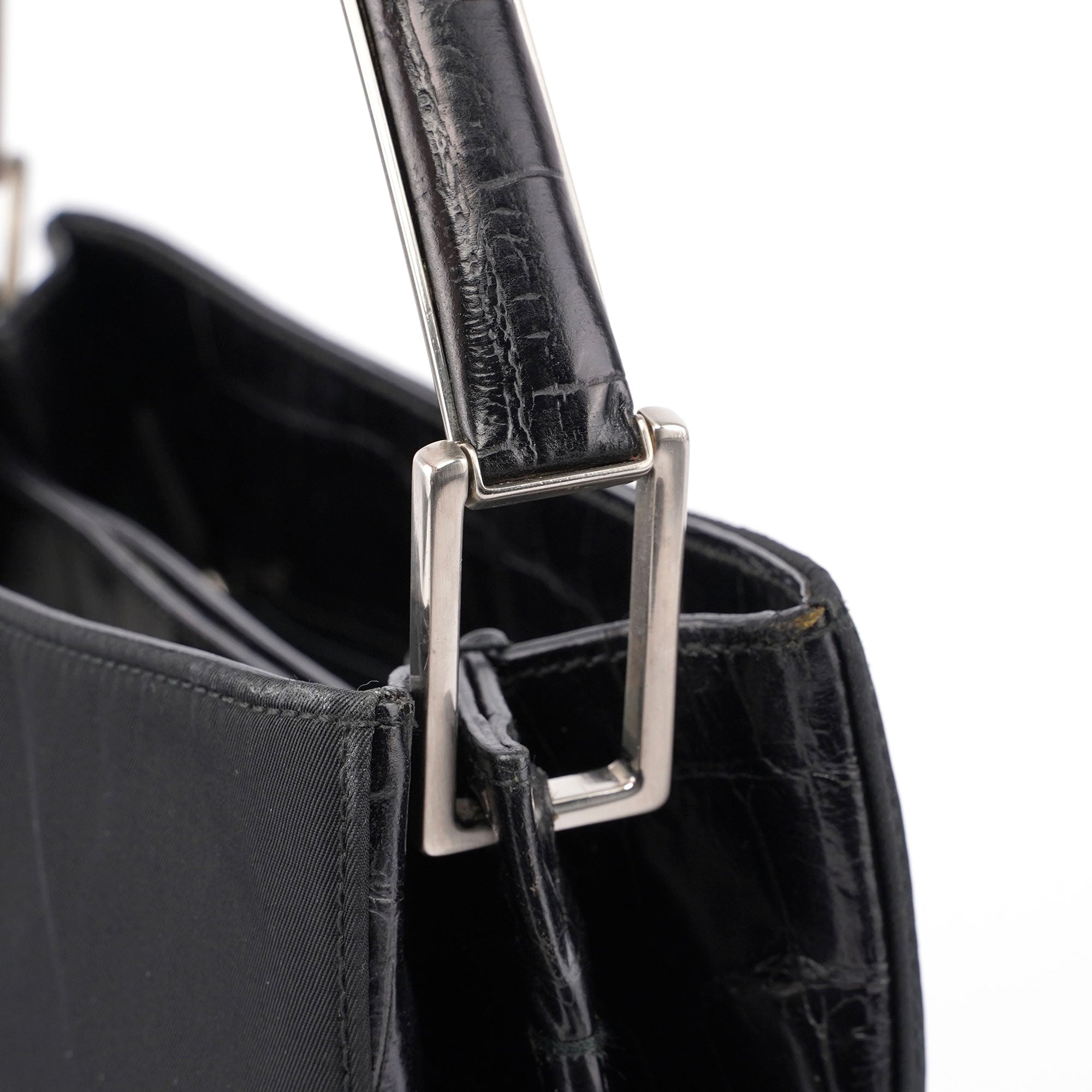 Black Tessuto Metallo Shoulder Bag