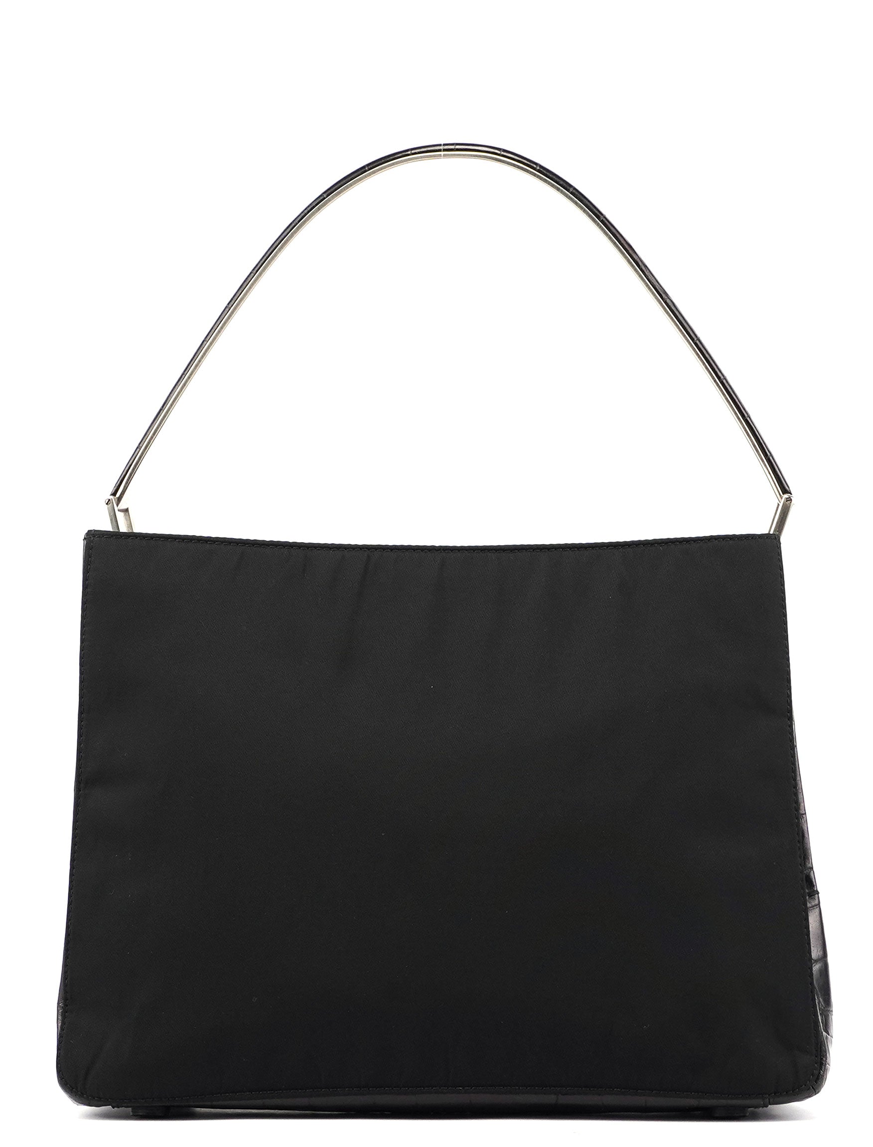 Black Tessuto Metallo Shoulder Bag