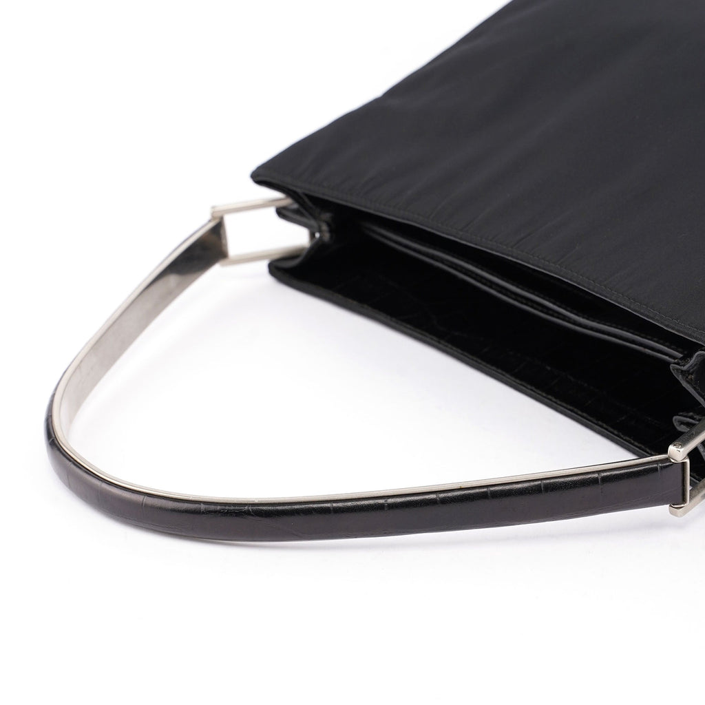 Black Tessuto Metallo Shoulder Bag