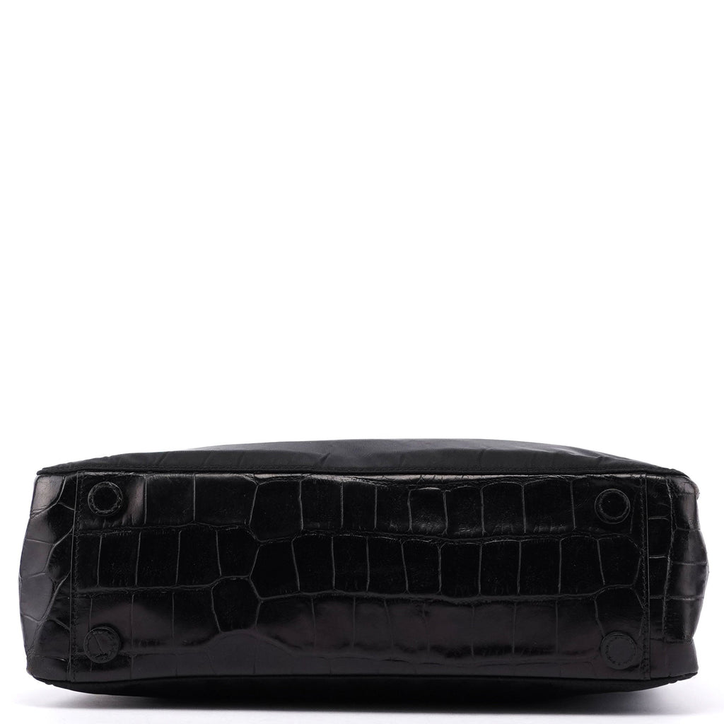 Black Tessuto Metallo Shoulder Bag
