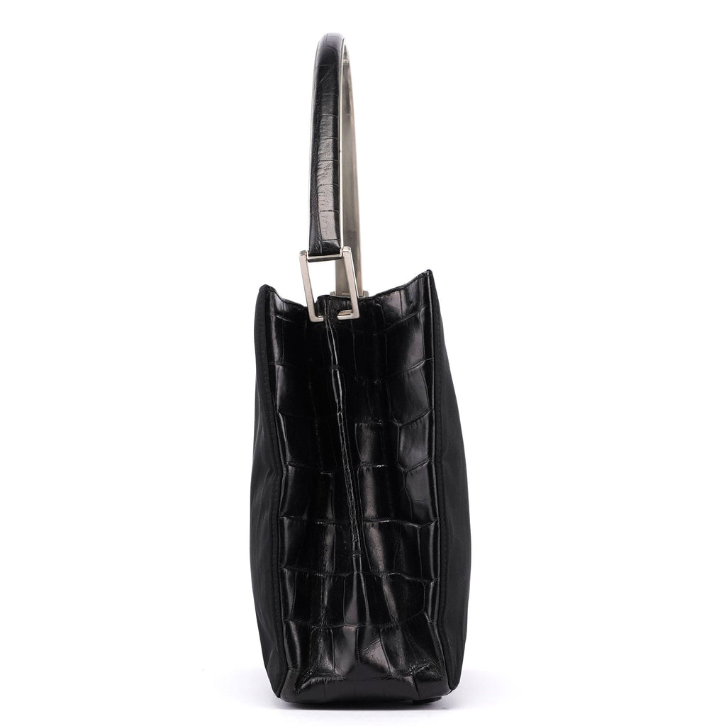 Black Tessuto Metallo Shoulder Bag