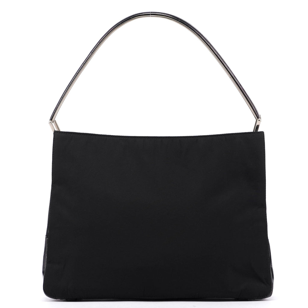 Black Tessuto Metallo Shoulder Bag