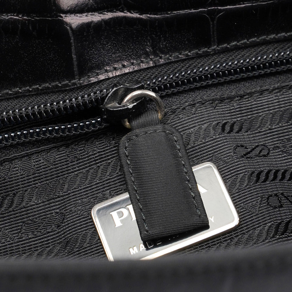 Black Tessuto Metallo Shoulder Bag