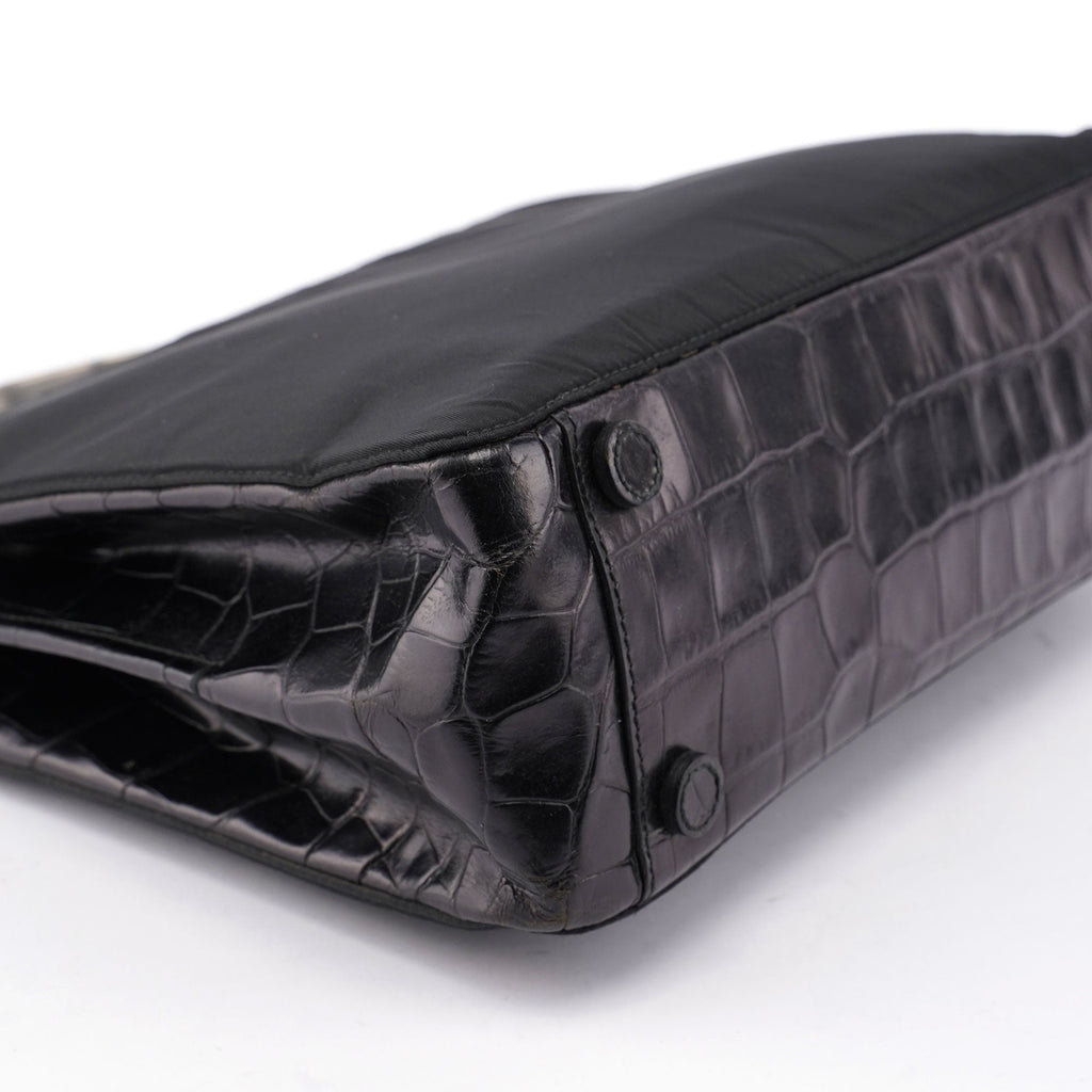Black Tessuto Metallo Shoulder Bag