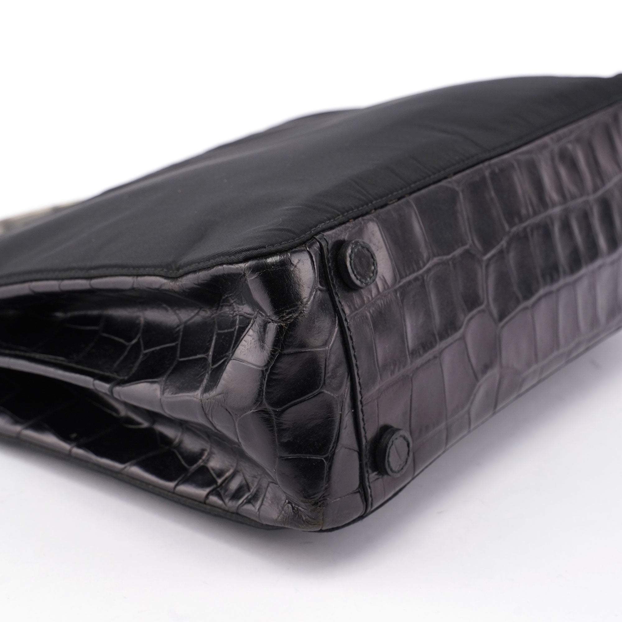 Black Tessuto Metallo Shoulder Bag