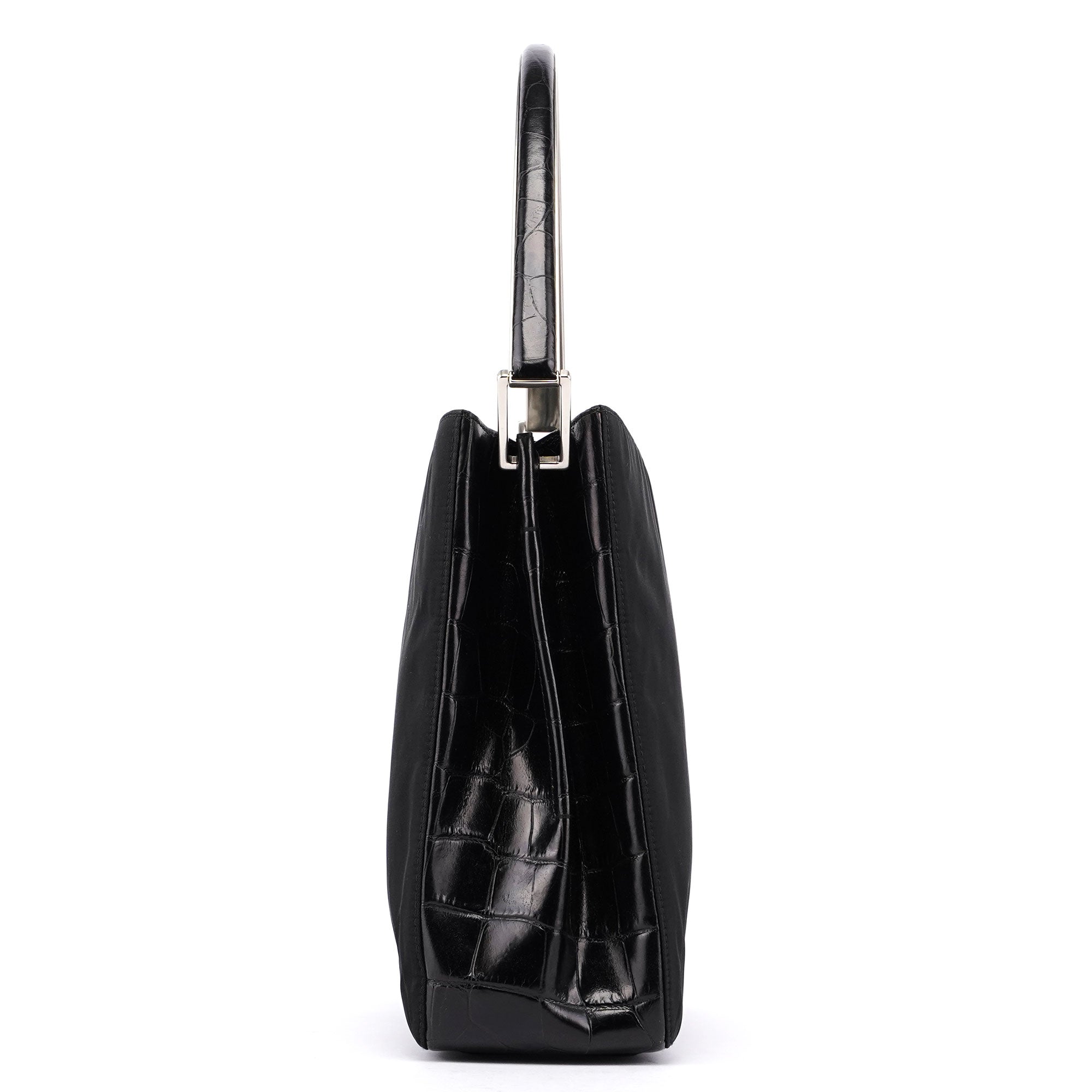 Black Tessuto Metallo Shoulder Bag