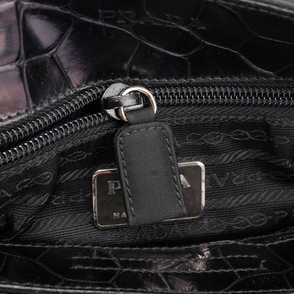 Black Tessuto Metallo Shoulder Bag
