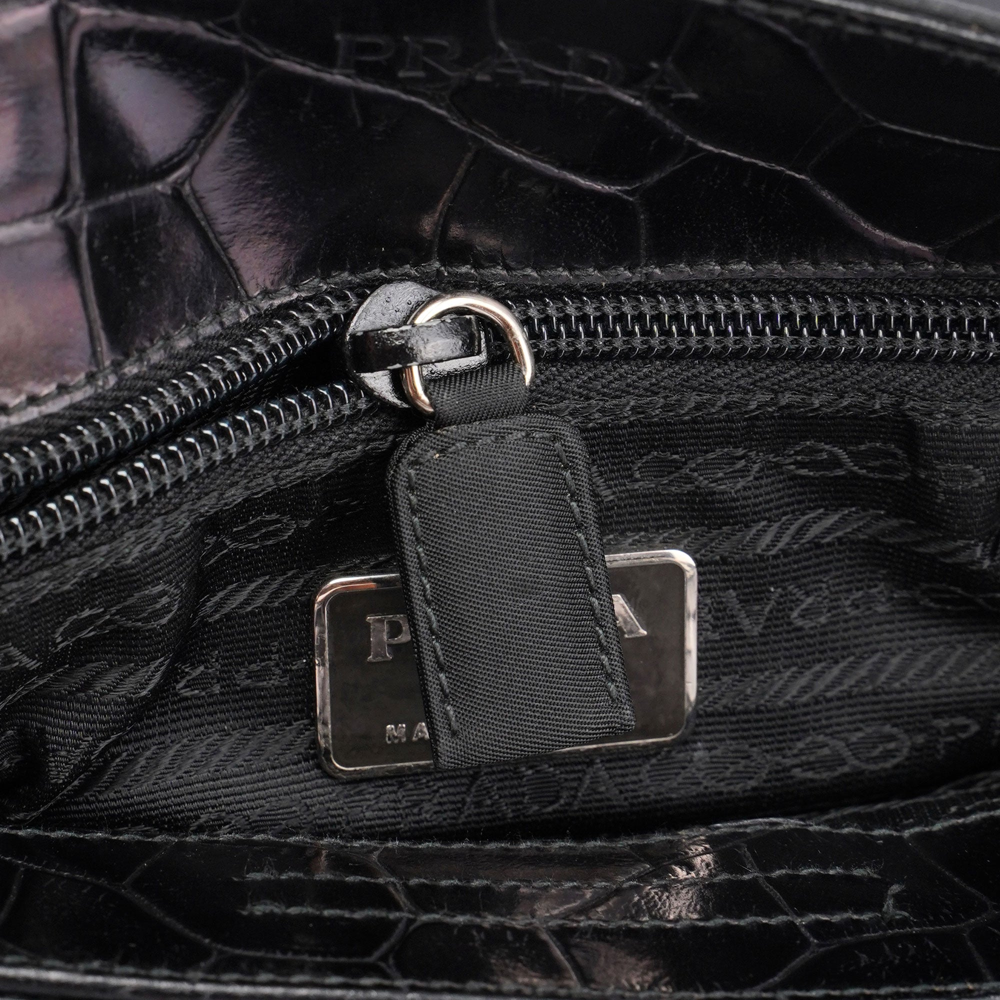 Black Tessuto Metallo Shoulder Bag