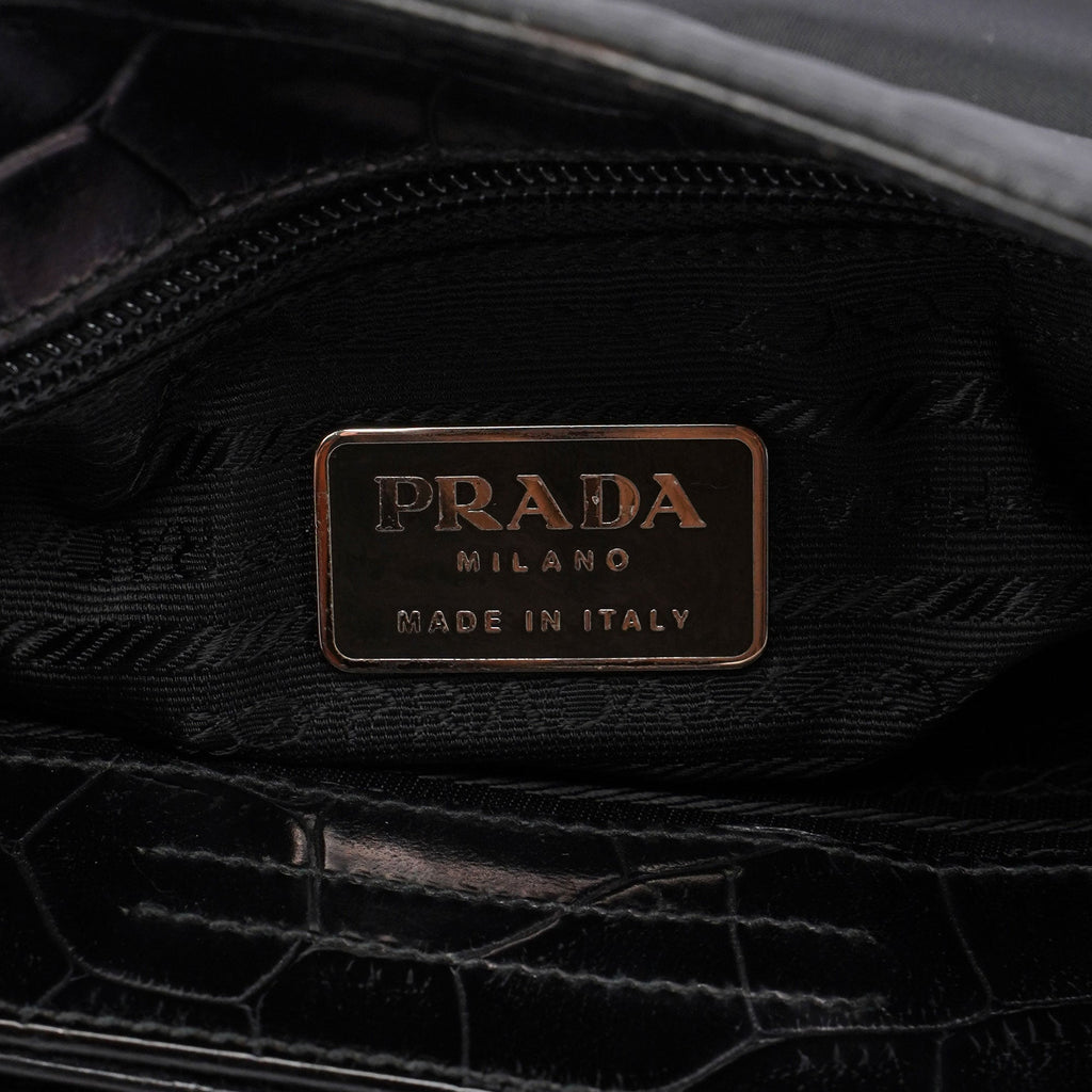 Black Tessuto Metallo Shoulder Bag