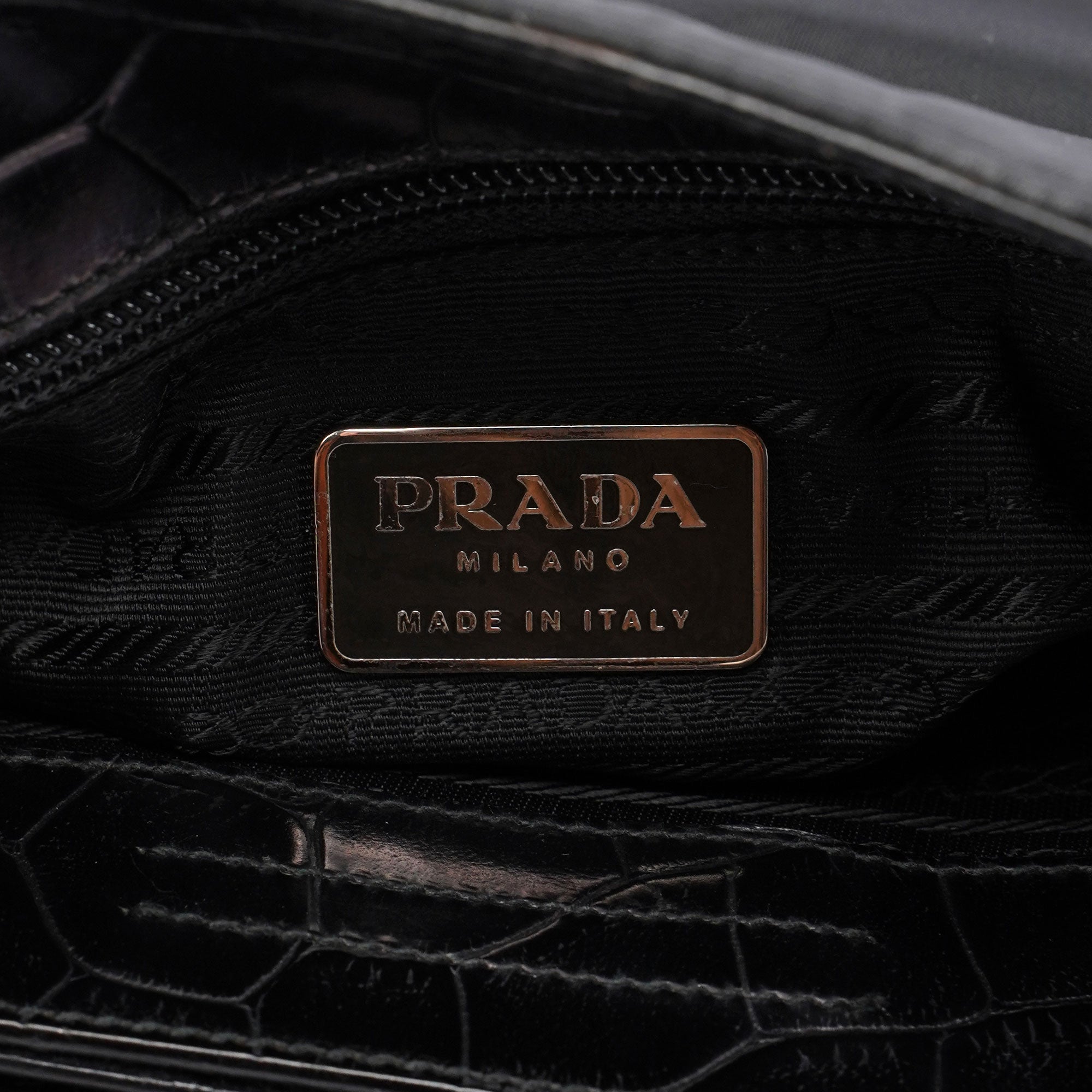 Black Tessuto Metallo Shoulder Bag