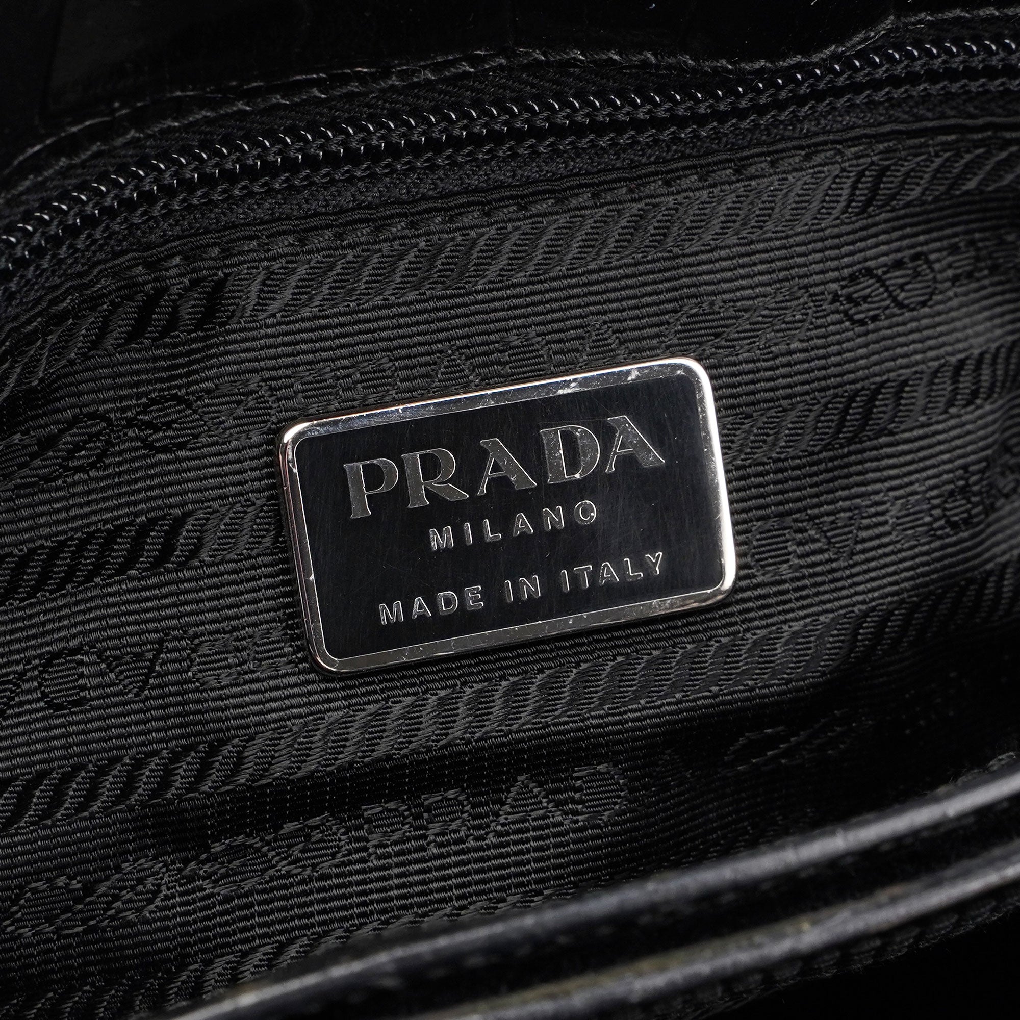 Black Tessuto Metallo Shoulder Bag