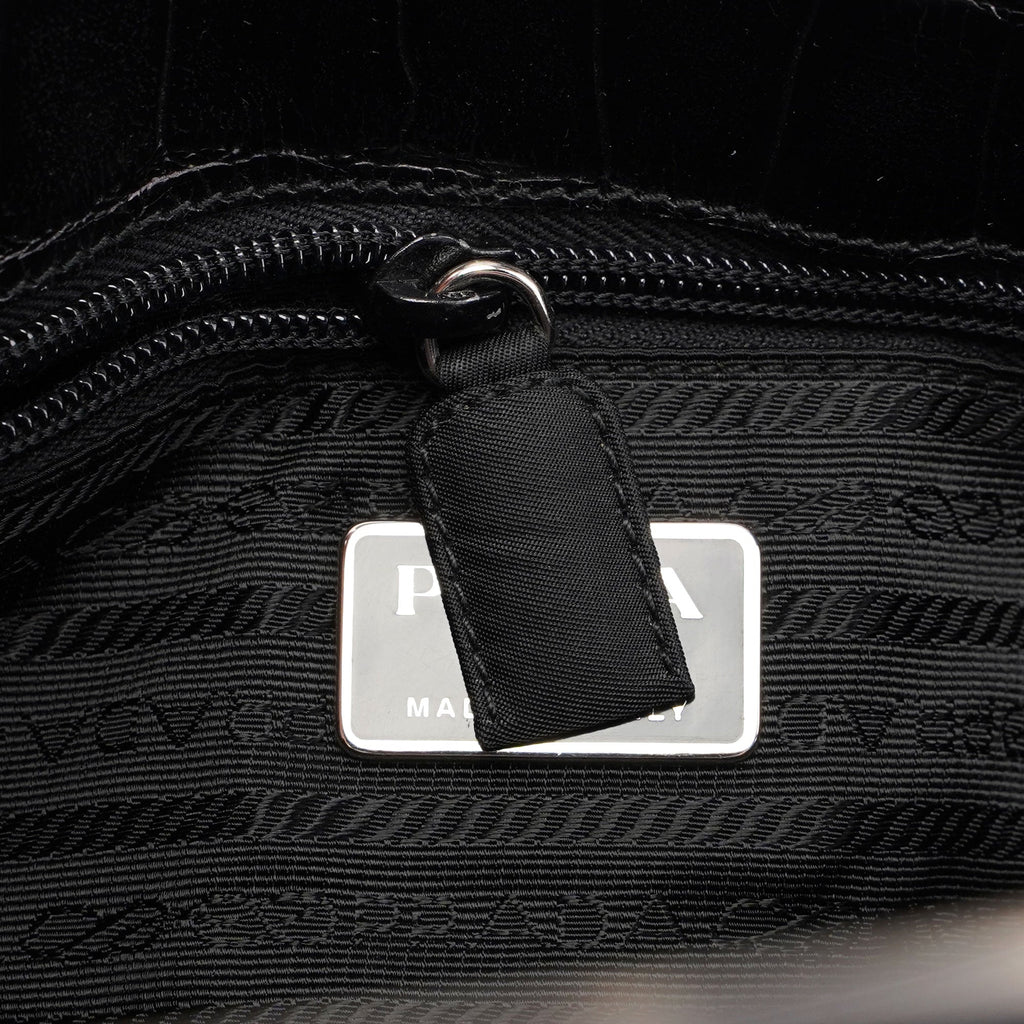 Black Tessuto Metallo Shoulder Bag