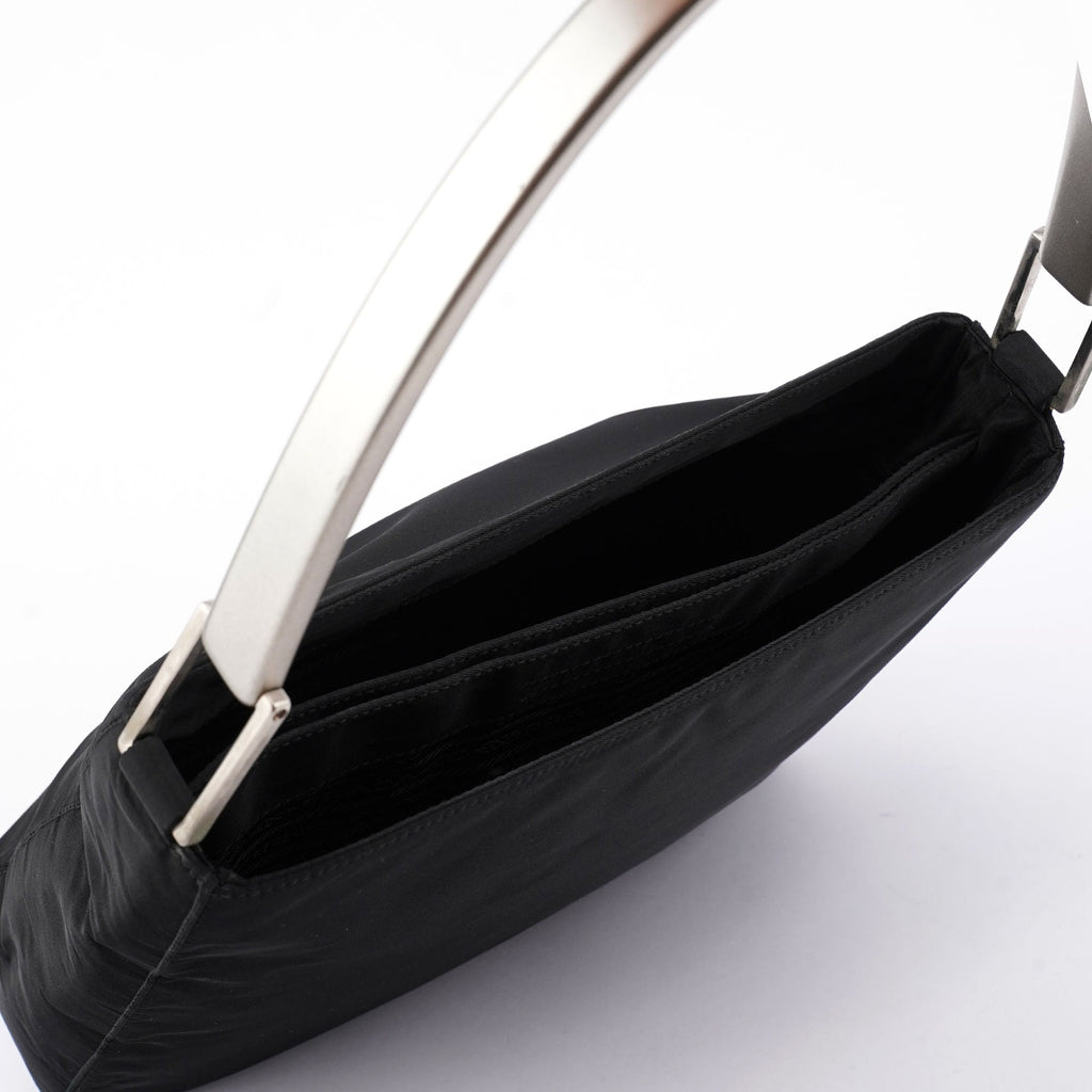 Black Tessuto Metallo Shoulder Bag