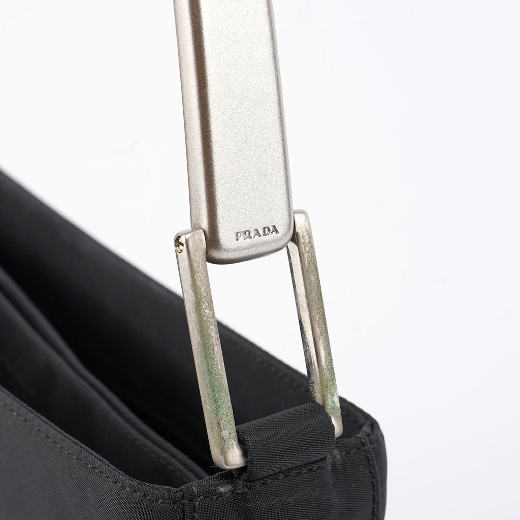 Black Tessuto Metallo Shoulder Bag
