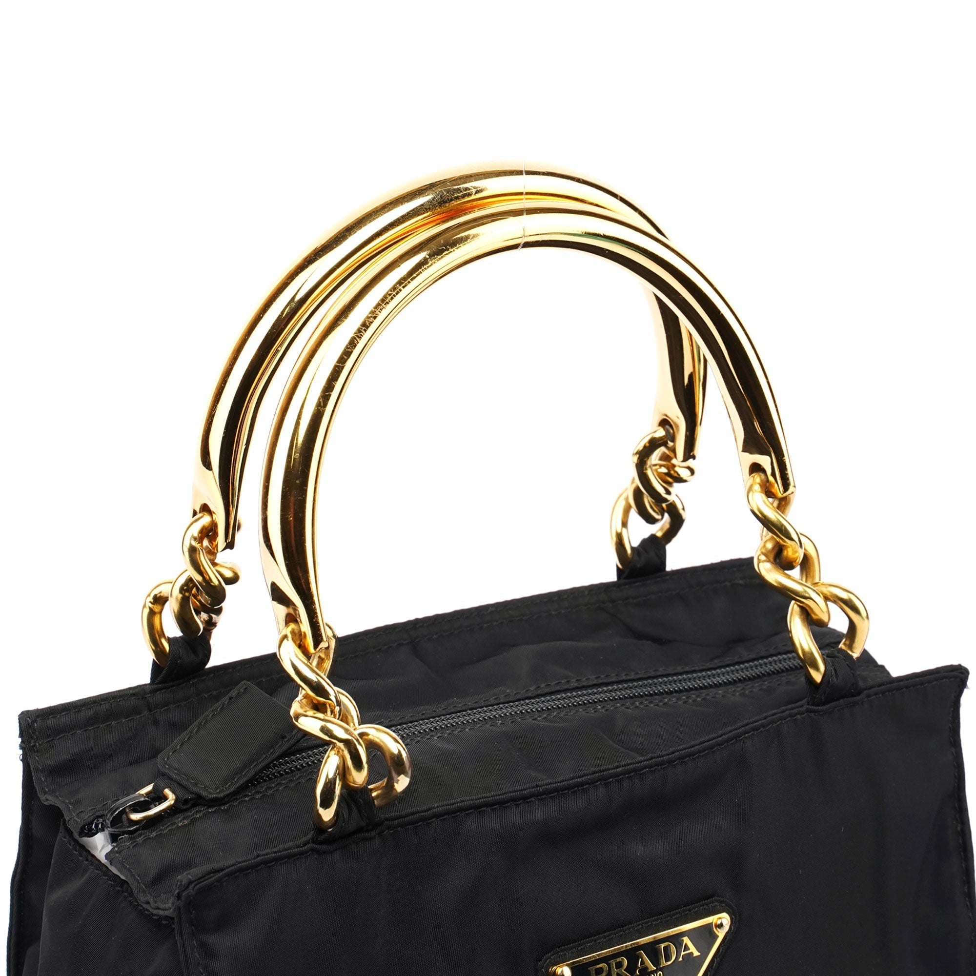 Black Tessuto Metallo Tote