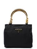 Black Tessuto Metallo Tote