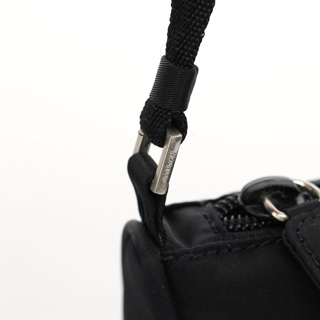 Black Tessuto Mini Hobo Bag