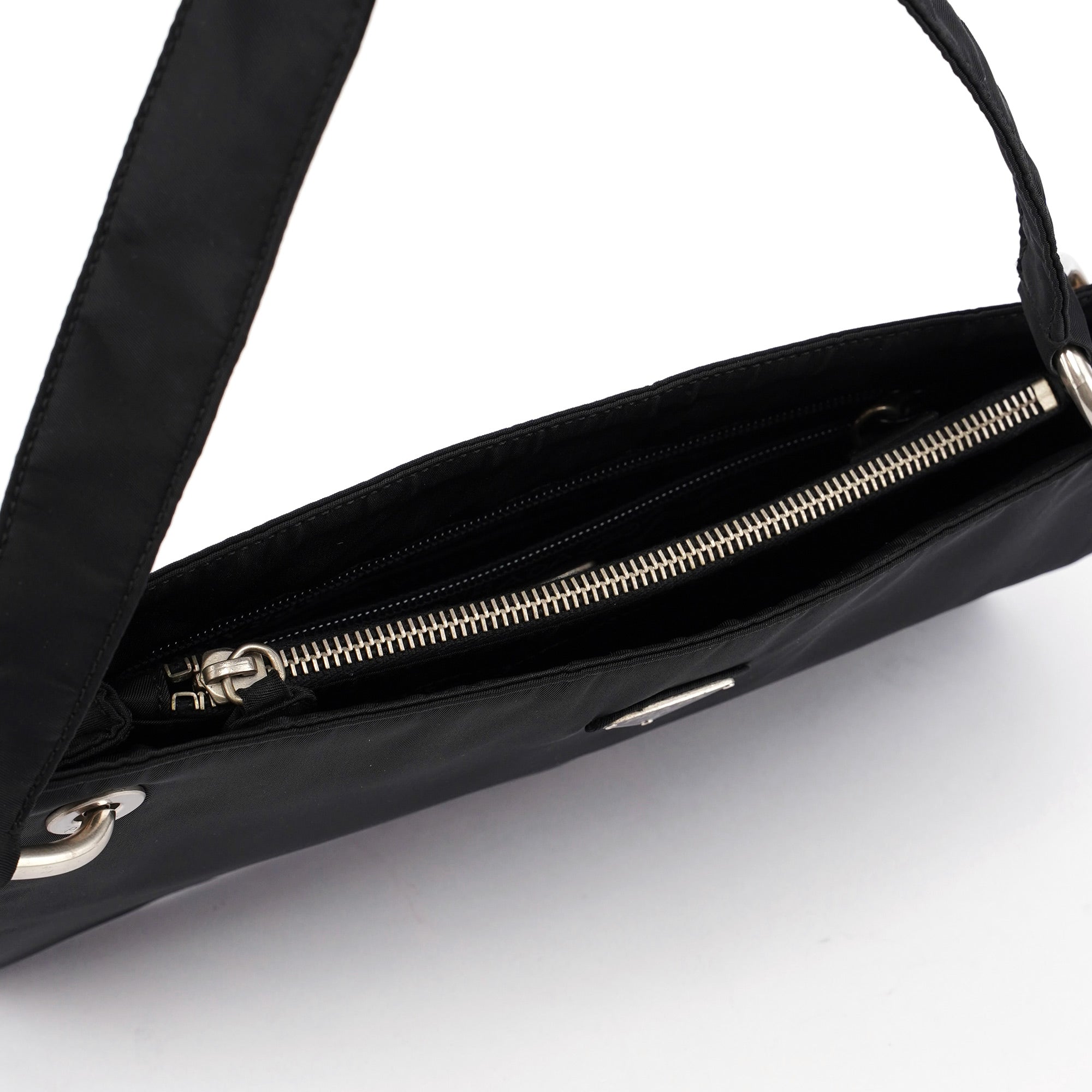 Black Tessuto Mini Hobo Bag