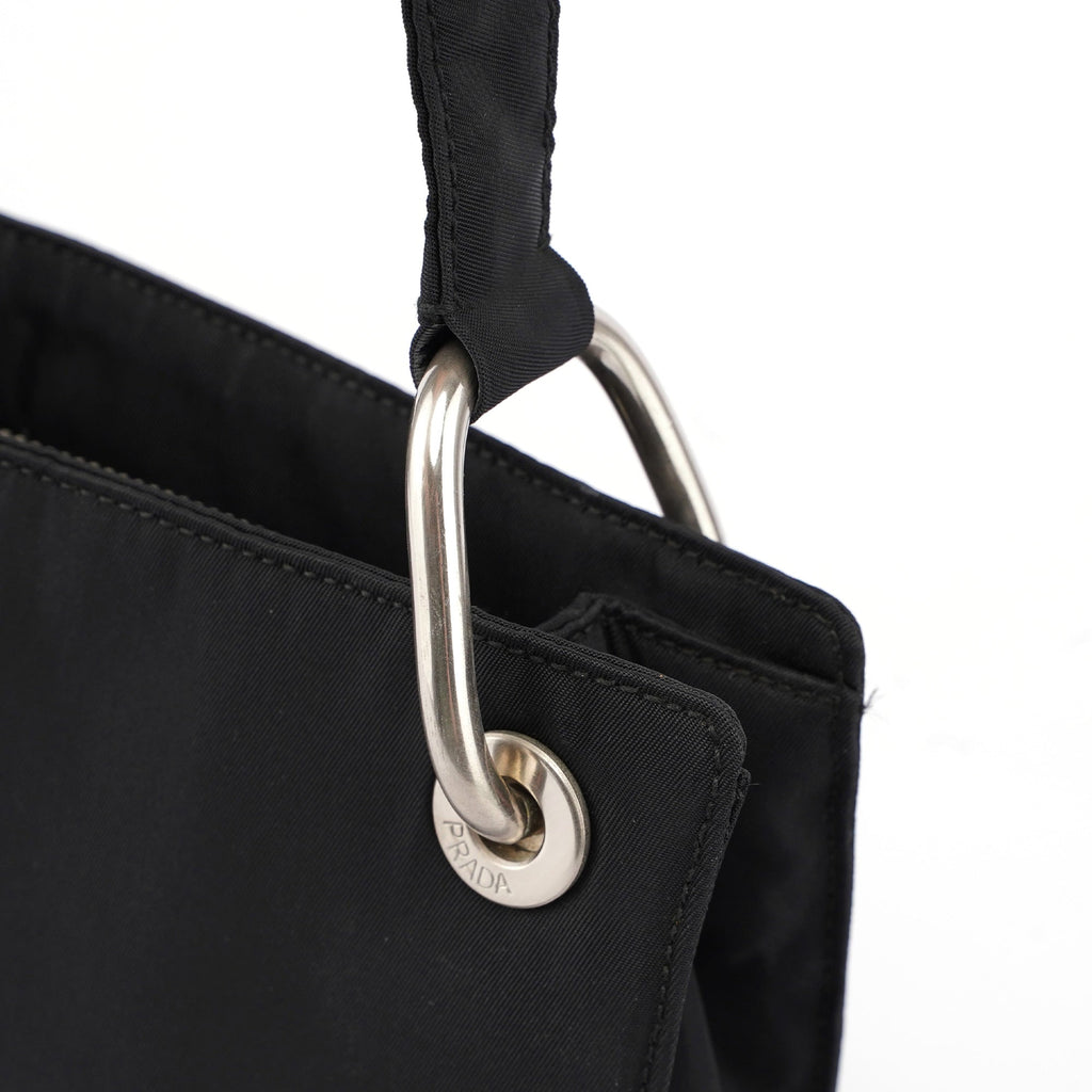 Black Tessuto Mini Hobo Bag