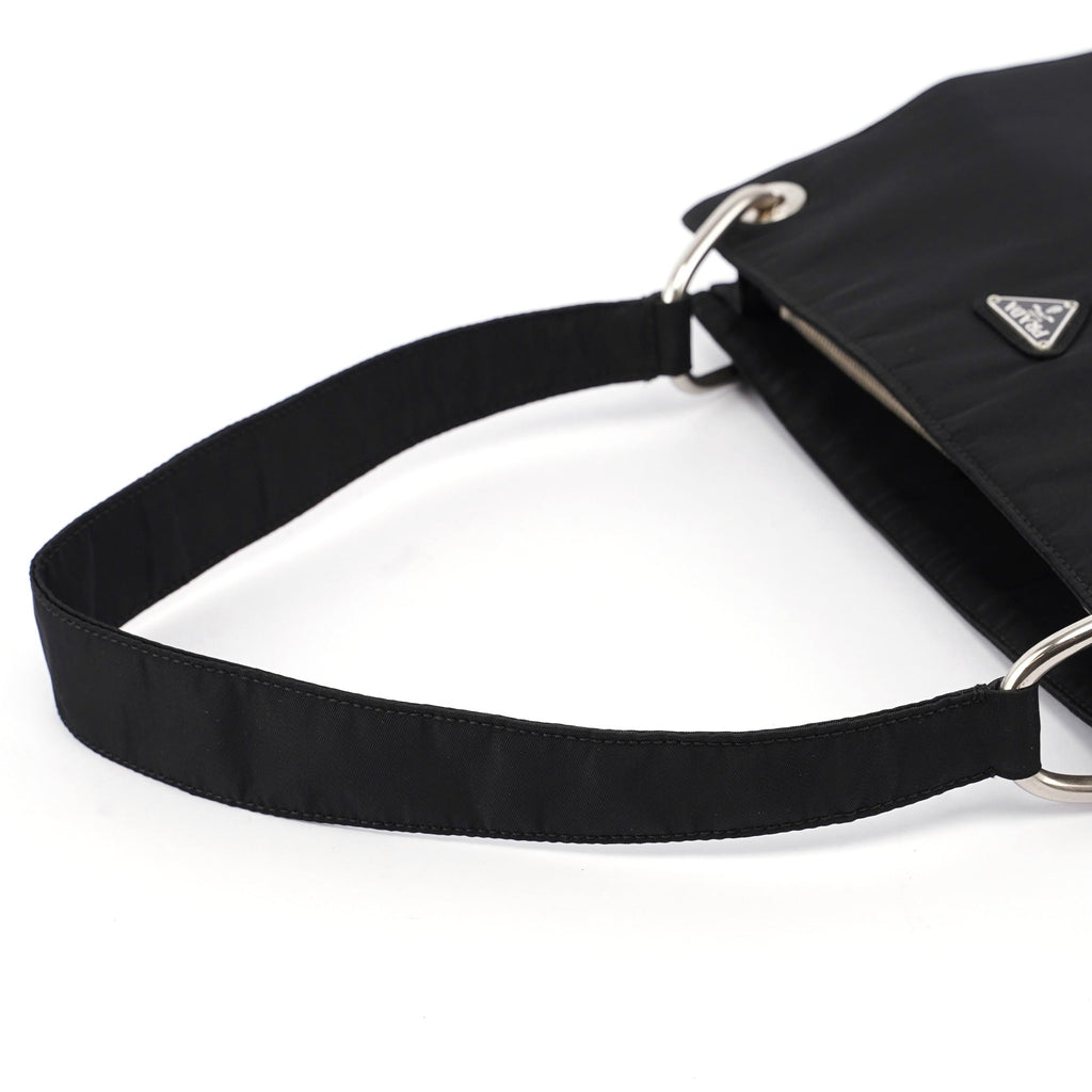Black Tessuto Mini Hobo Bag