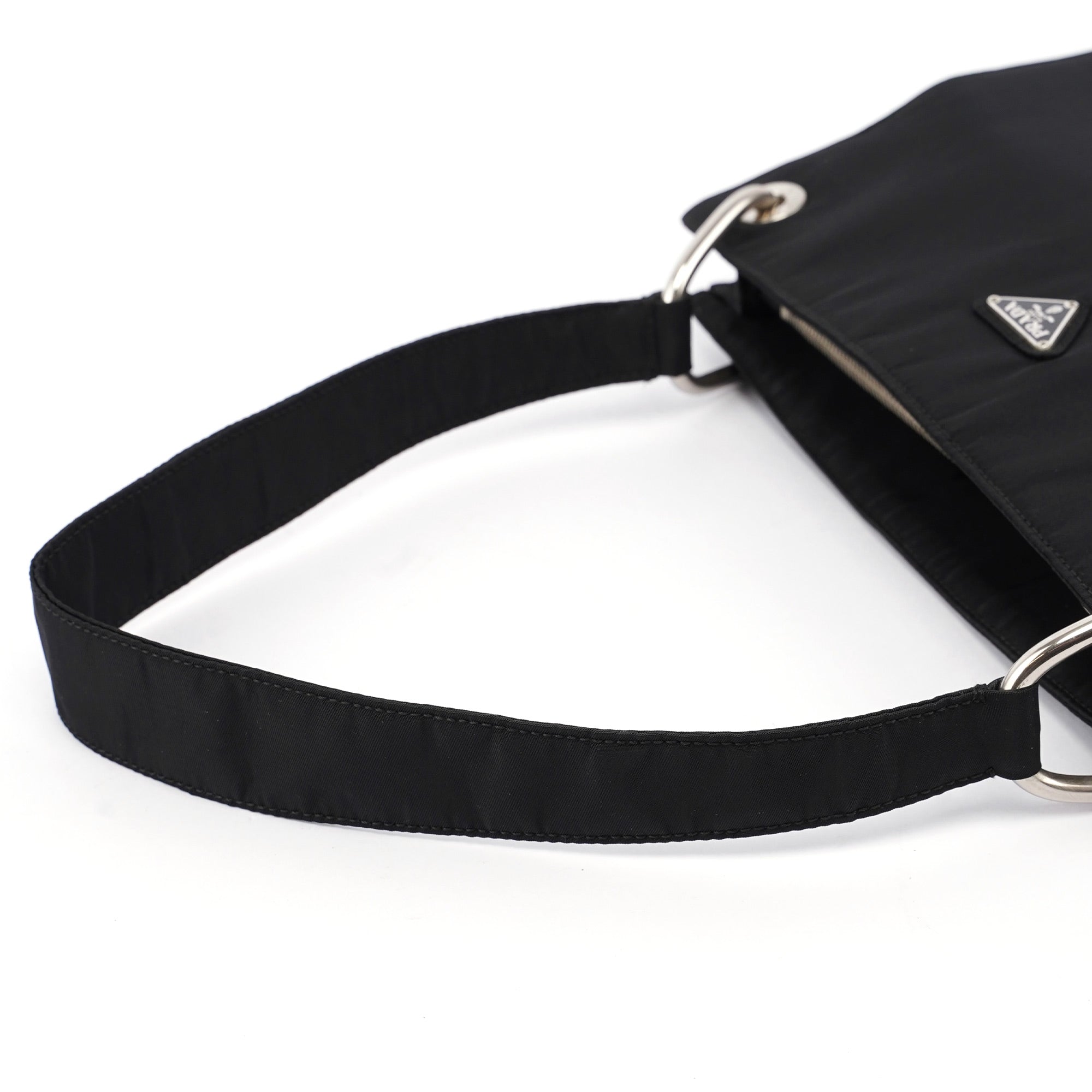 Black Tessuto Mini Hobo Bag